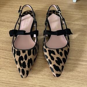 Kate Spade Womens Maritza Pointed Toe Calf Hair Slingback Flats Size 6.5